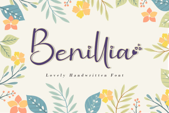 Benillia: A Delicate Handwritten Font for Elegant Design