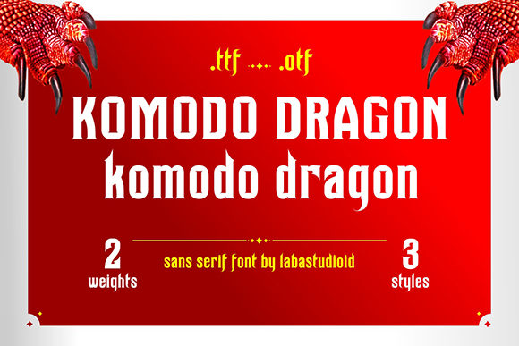 Komodo Dragon: A Bold and Friendly Serif Font for Creative Projects